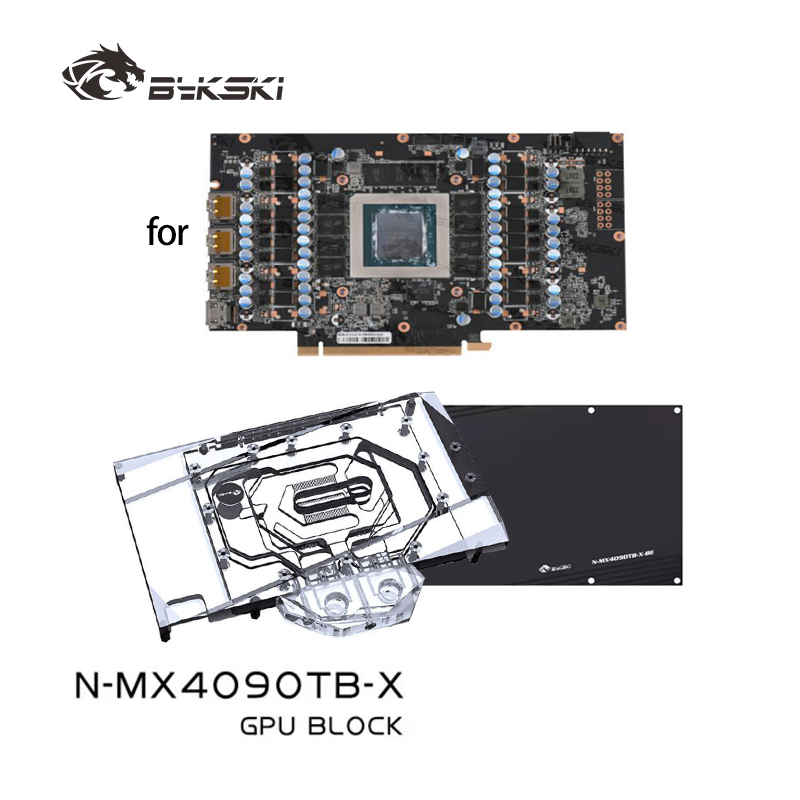 Rtx 4090 Water Block Full Cover - Bykski N-MX4090TB-X Water Block for MAXSUN